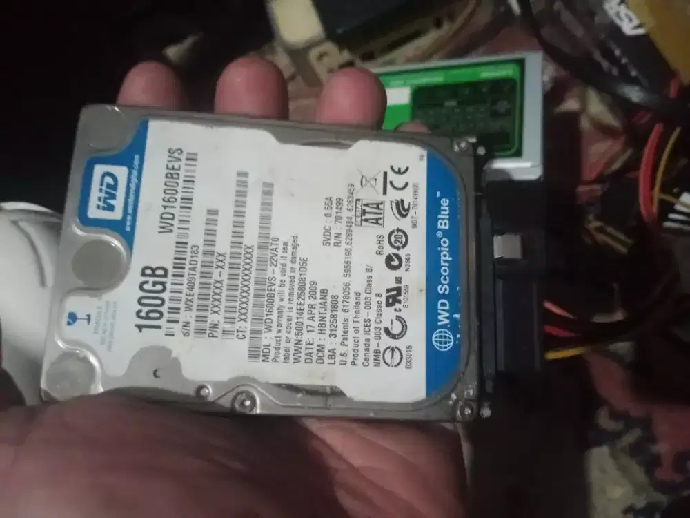 HARDISK SATA 2,5' FOR LAPTOP WD BLUE 160GB GOOD CONDITION JAKSEL