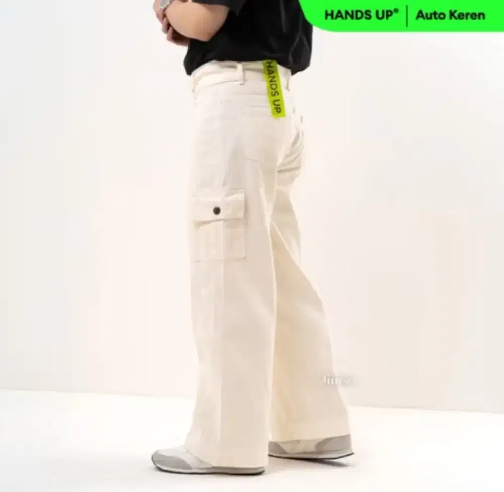 Celana Jiniso Loose Cargo Denim 403