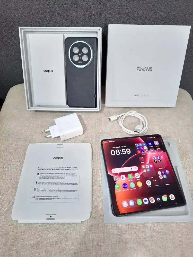 JUAL Oppo Find N5 16/512GB Warna Cosmic Black Fullset Garansi Resmi ON