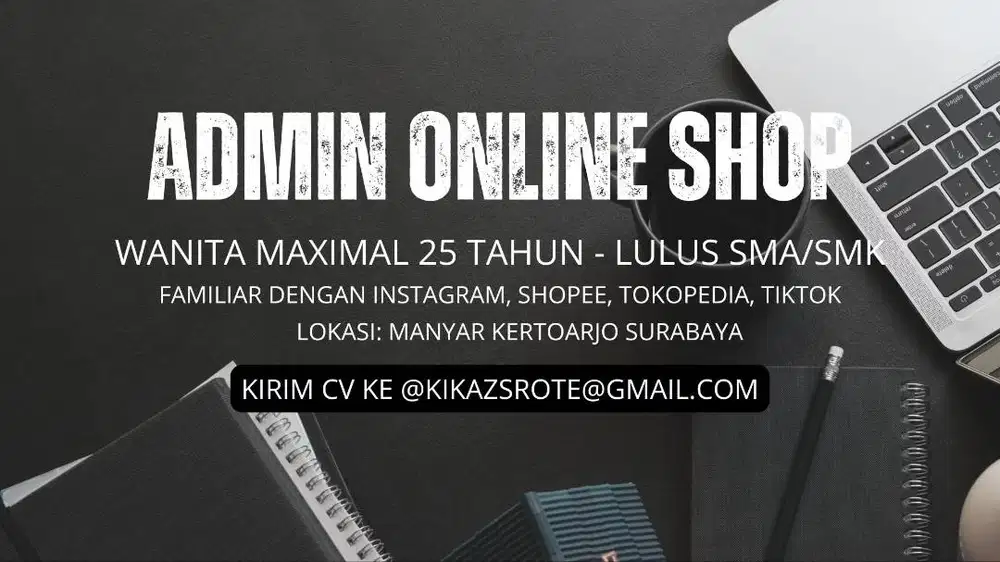 LOWONGAN ADMIN ONLINE SHOP