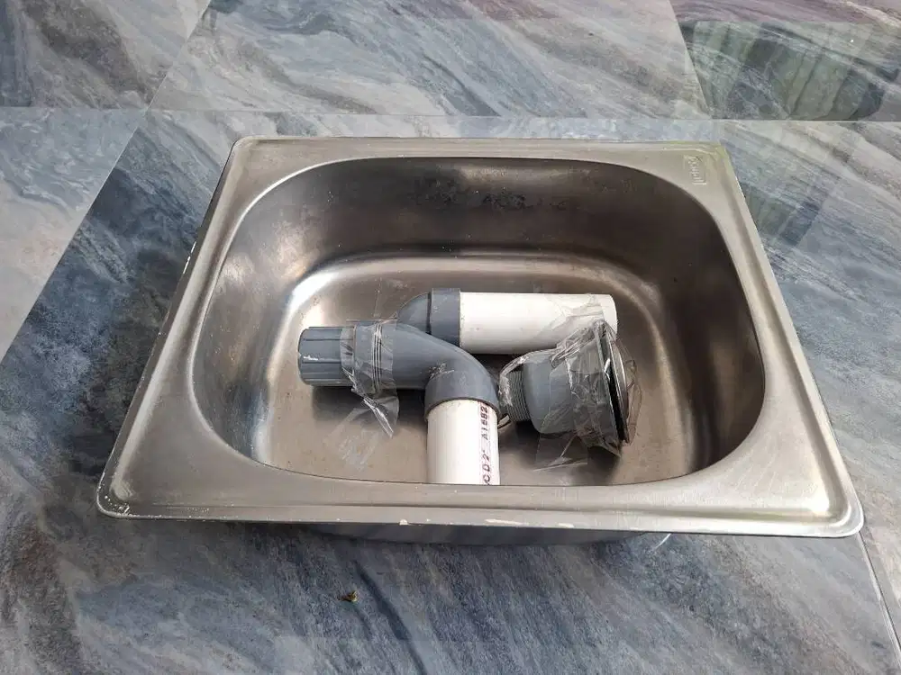 Sink cuci piring merk royal ukuran 48x40x15 cm