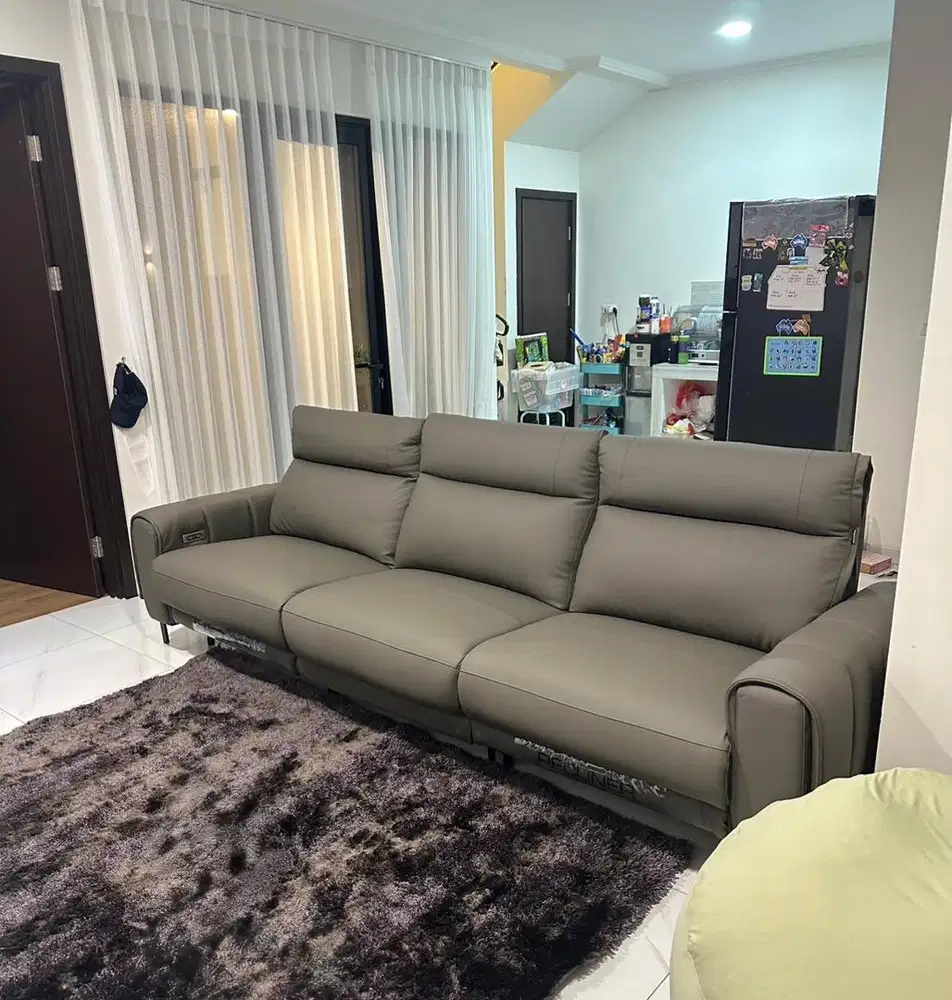 Sofa kulit reclining premium, super gress