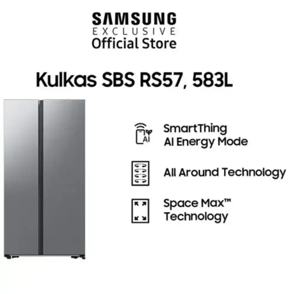 SAMSUNG KULKAS SIDE BY SIDE REFRIGERATOR RS57DG4000M9SE