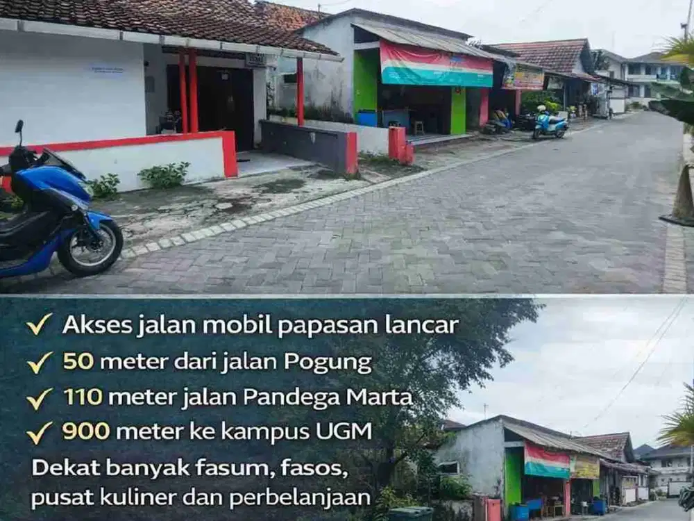 Tanah Bonus Kost 6 Kamar Pogung Dekat UGM, Ring 1 Pandega Marta, SHM 244m²