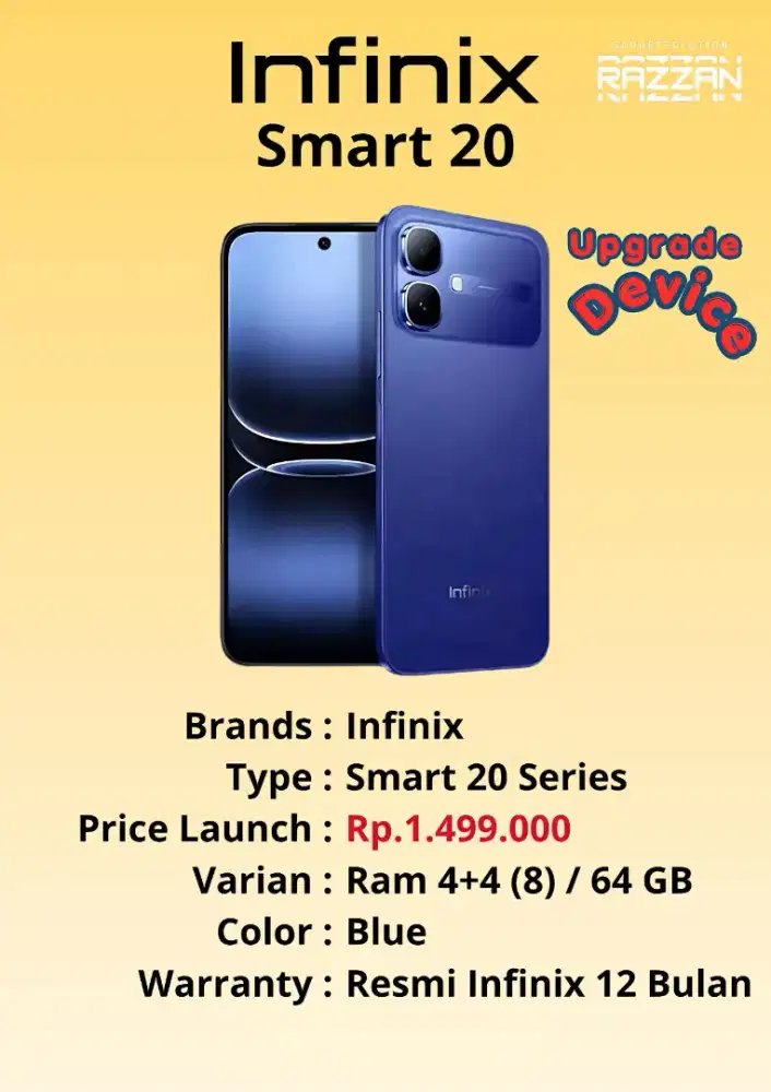 Infinix Smart 20 Ram 4+4/64 GB