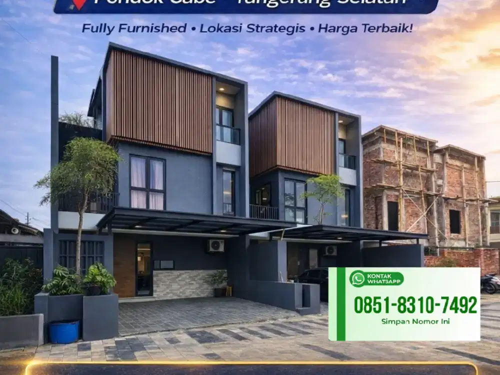 Rumah Mewah 3 Lantai pondok cabe tangerang selatan full furnish