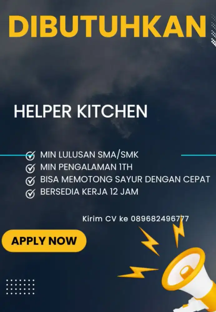 DIBUTUHKAN HELPER