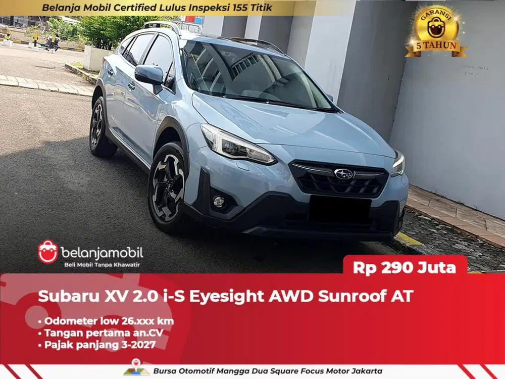 LOW KM !! SUBARU XV i-S EYESIGHT AWD 2022 / 2023 GREY