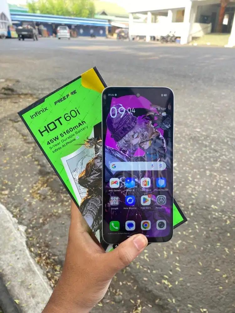 INFINIX HOT 60i LENGKAP 6+6/128 GARANSI ON PANJANG LIKE NEW
