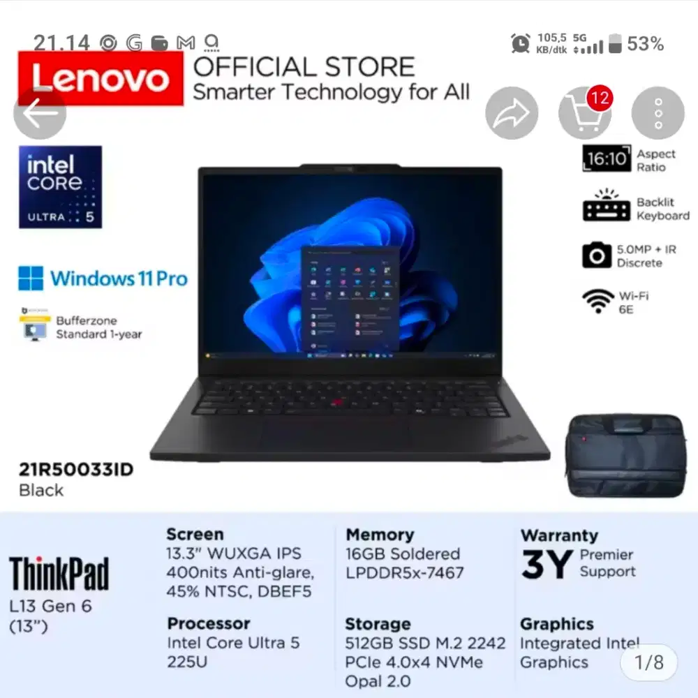 Lenovo Thinkpad L13 Gen 6 Intel (NEW & Bisa Nego)