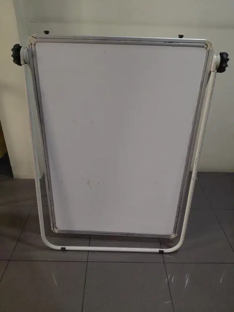 Papan Tulis 100 x 80 cm Magnetic White Board 2 sisi