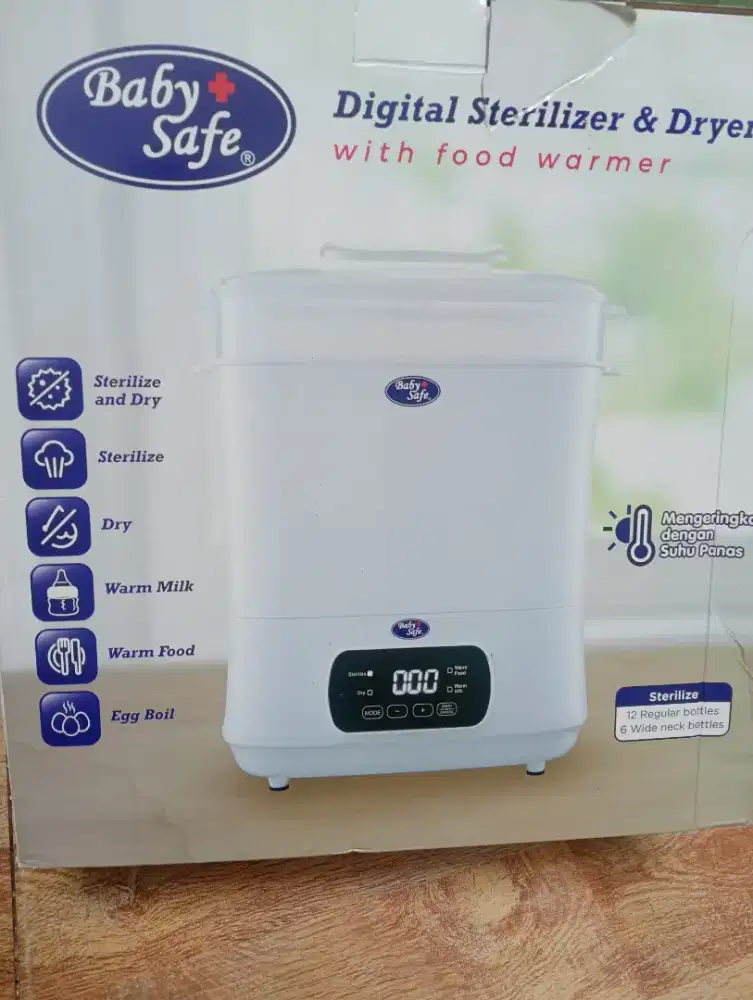 Digital sterilizer and dryer baby safe