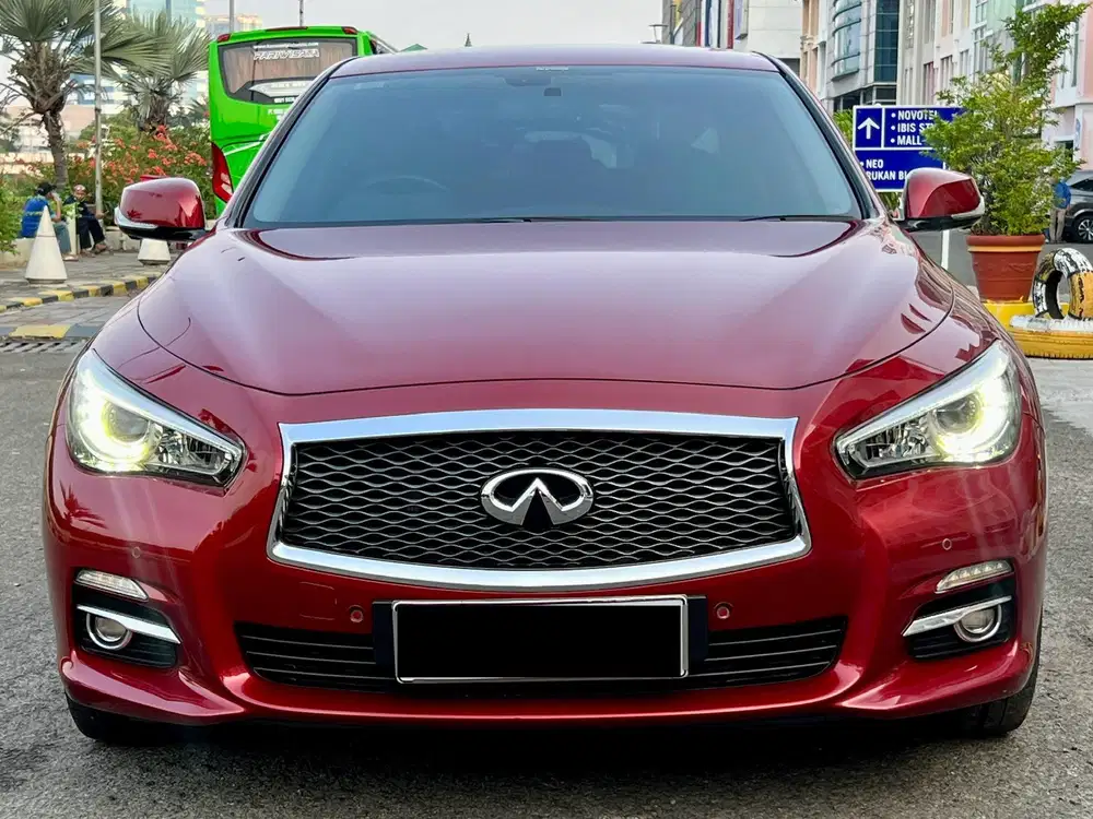 Infiniti Q50 Q 50 Turbo 2014 Antik Low KM Murah Bekas Merah Ganjil Top