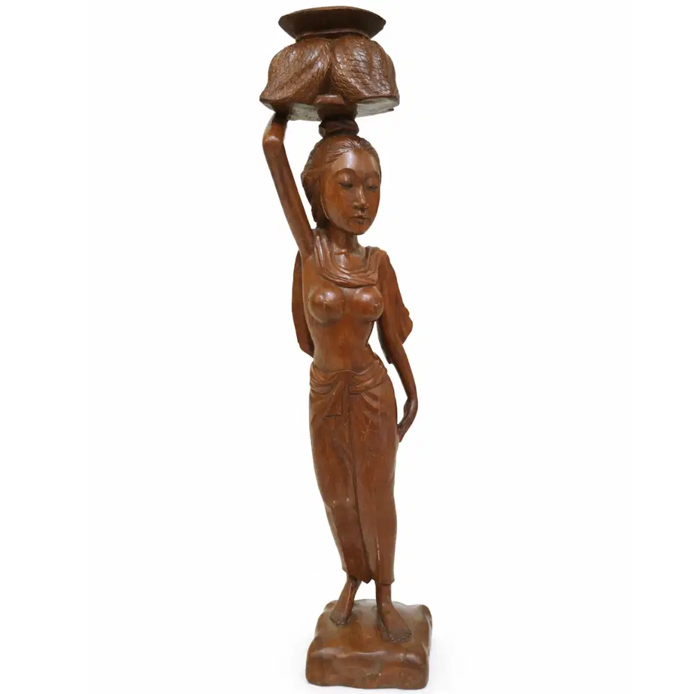 [17] Preloved Pajangan Patung Kayu Jati Asli Bali