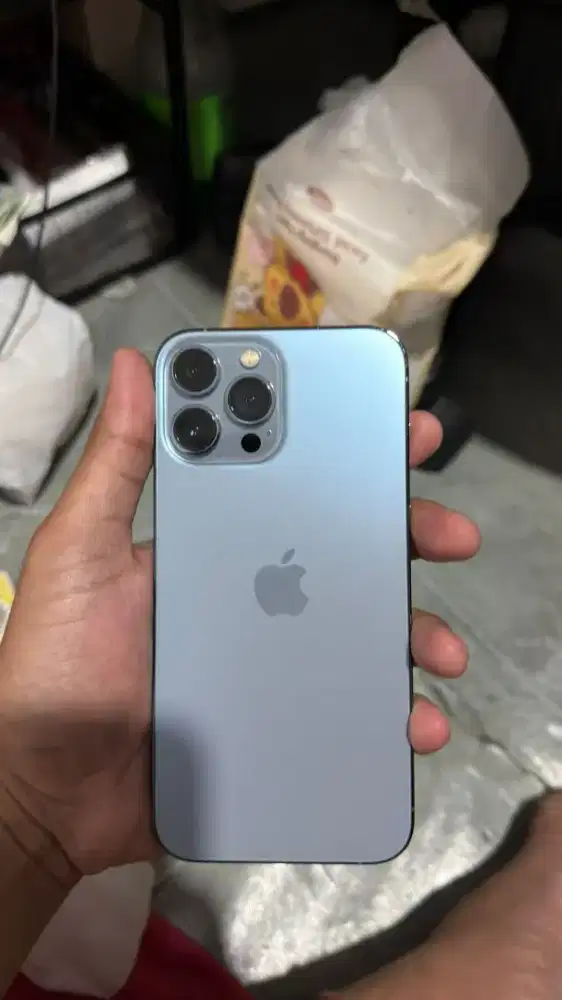iPhone 13 Pro Max Sierra Blue 128GB Ex iBox Fullset BH 83% Mulus