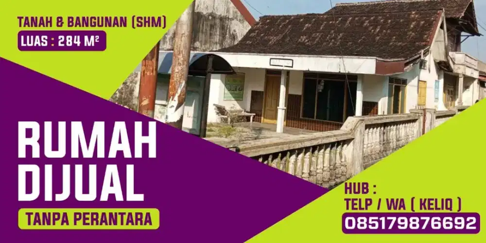 Jual murah rumah dengan halaman luas