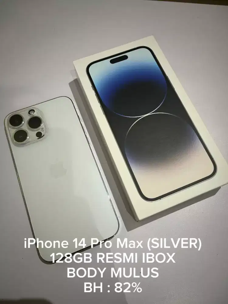 iPhone 14 Pro Max 128GB IBOX Second MULUS (SILVER)
