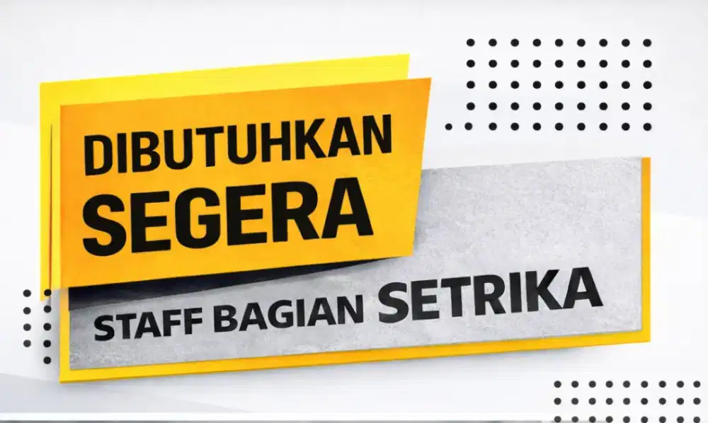 Dibutuhkan Tukang Setrika Baju