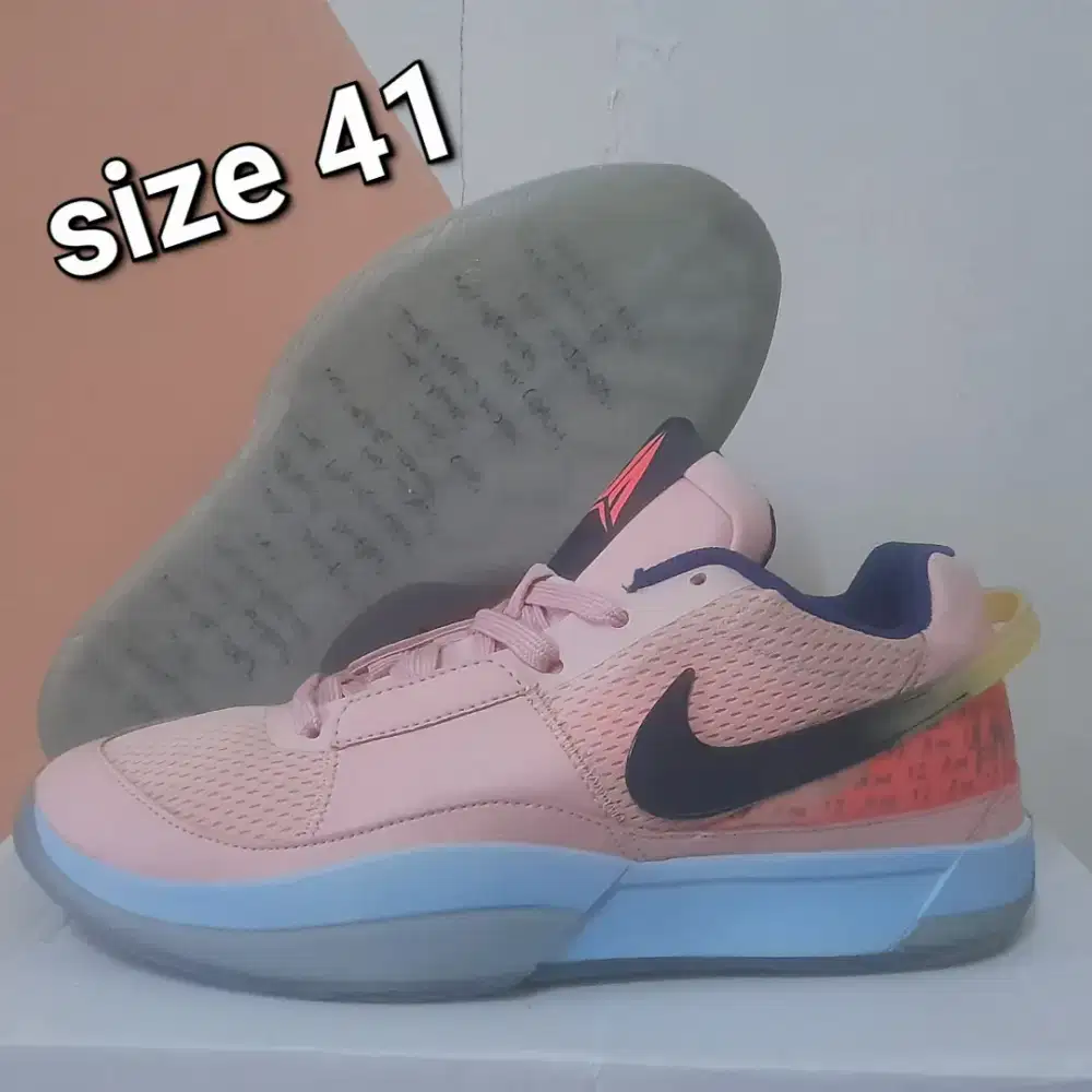Sepatu basket nike ja 1 pink