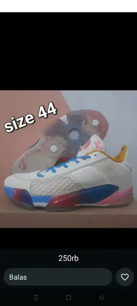 Sepatu basket air jordan 38 low cherry blossom