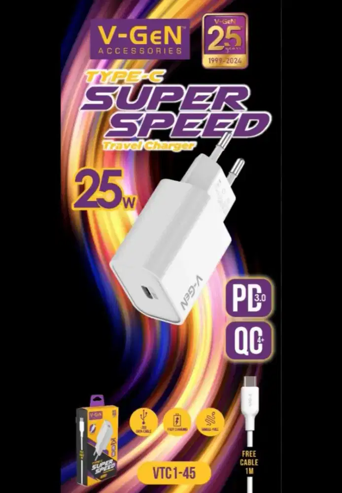 V-Gen travel charger VTC1-45