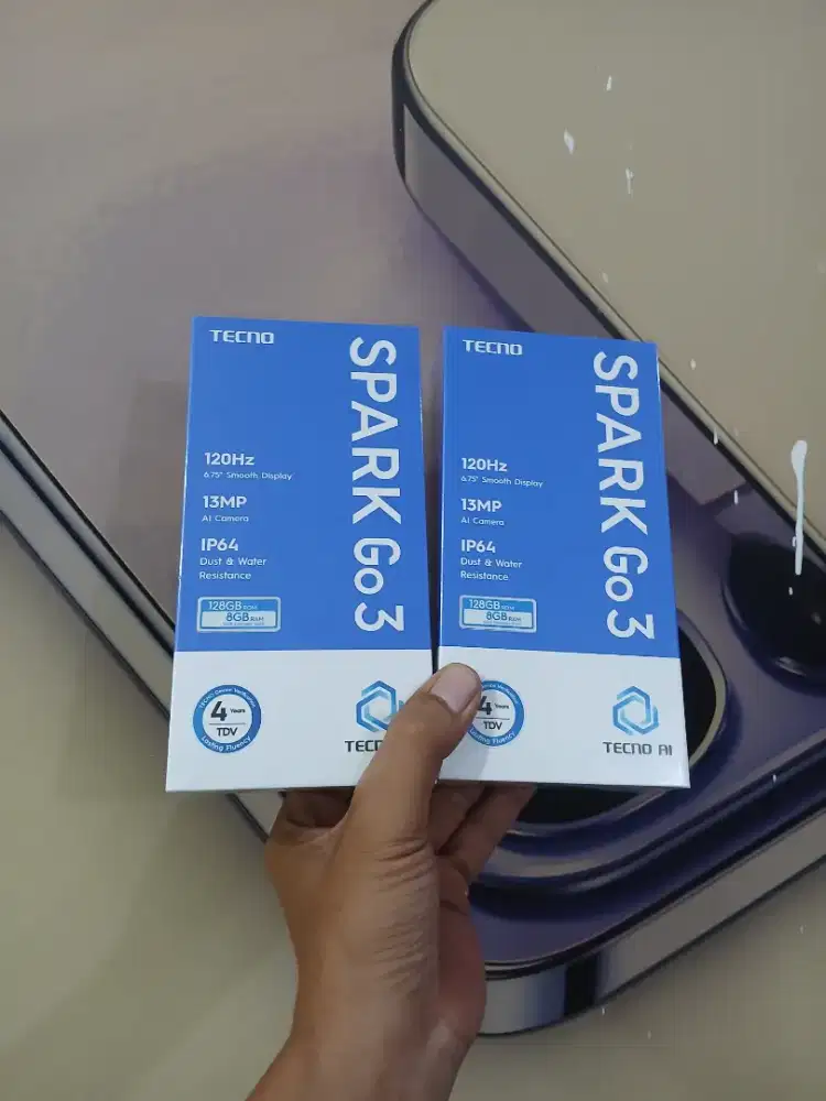 Fast respon WA Tecno Spark GO3 4+4/64 Garansi resmi 13bln