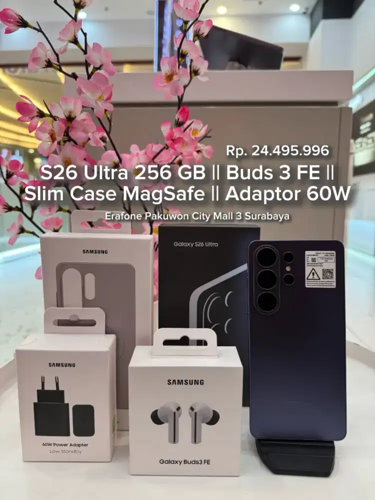 Samsung S26 Ultra Free Buds FE, Adaptor 60W - Cicilan mulai 1jtan/buln