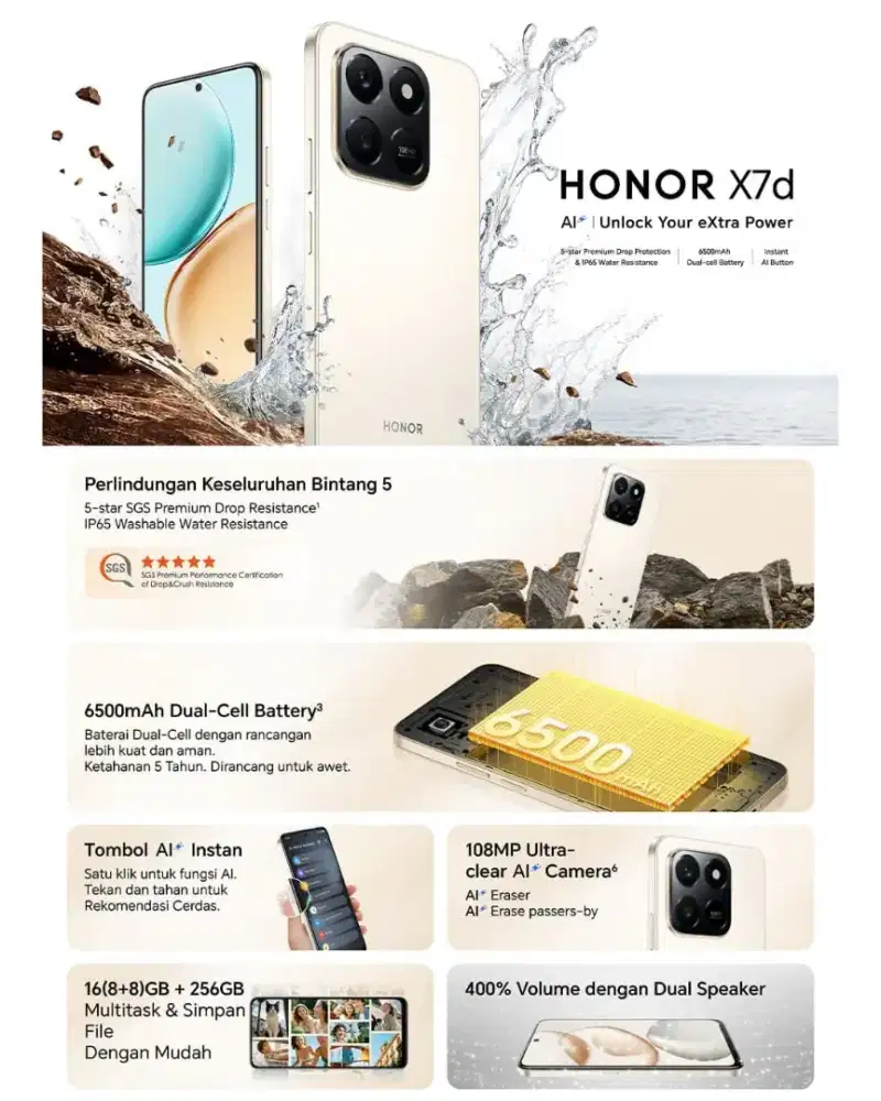HONOR X7d hanya 200rban/bulan