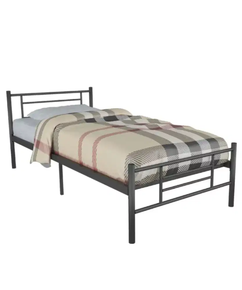 Ranjang besi singel UK.90x200 sdh + kasur