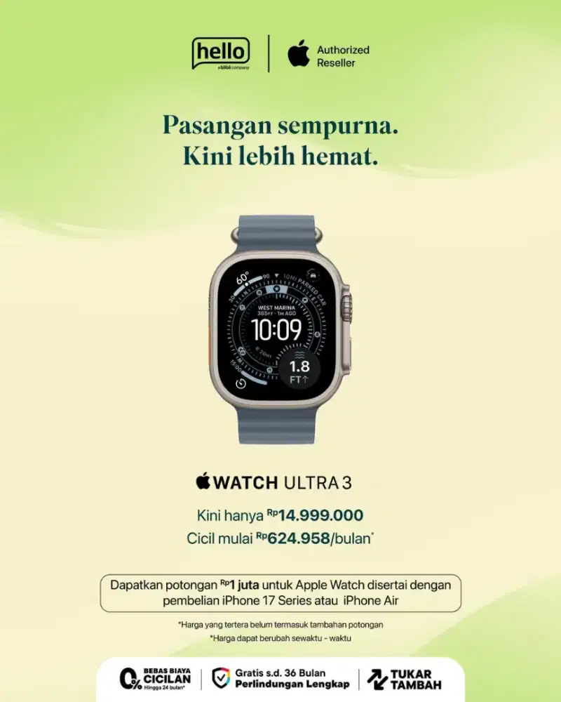 Cicilan 0% Apple Watch Ultra 3