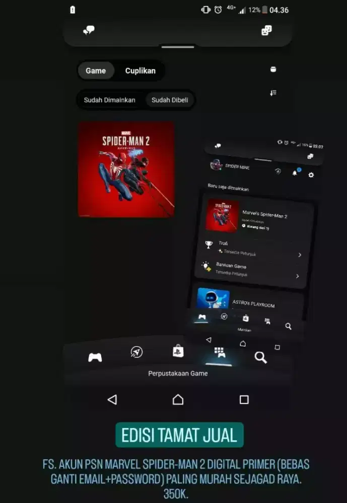 Akun Digital PSN PS5 Primer Marvel Spider-Man 2 Full Permanen Termurah