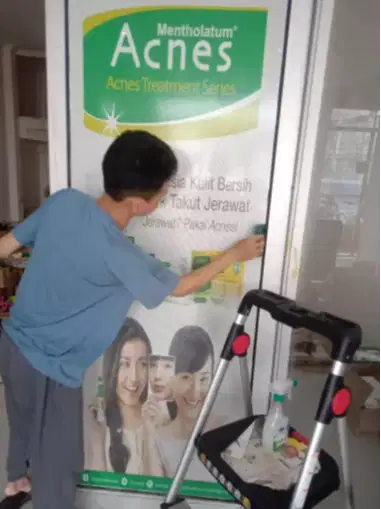 Sticker Kaca oneway printing ice kaca Film buram sunblast cutting ice