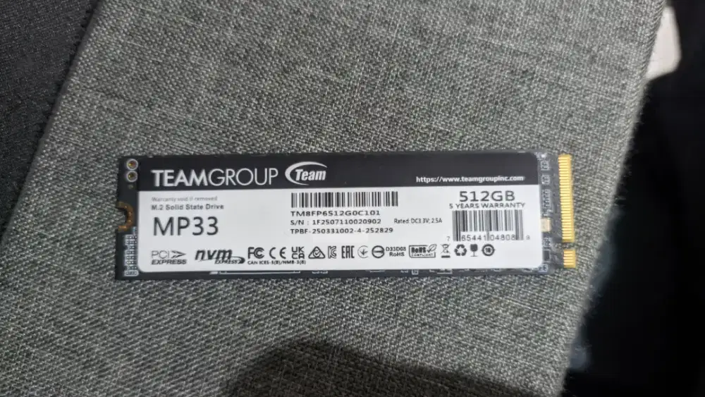 SSD Nvme M.2 Team Group MP33 512 GB