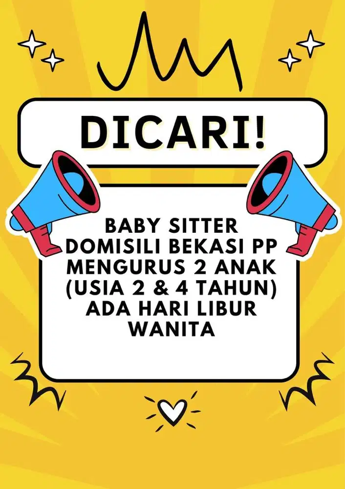 Dibutuhkan Baby Sitter PP