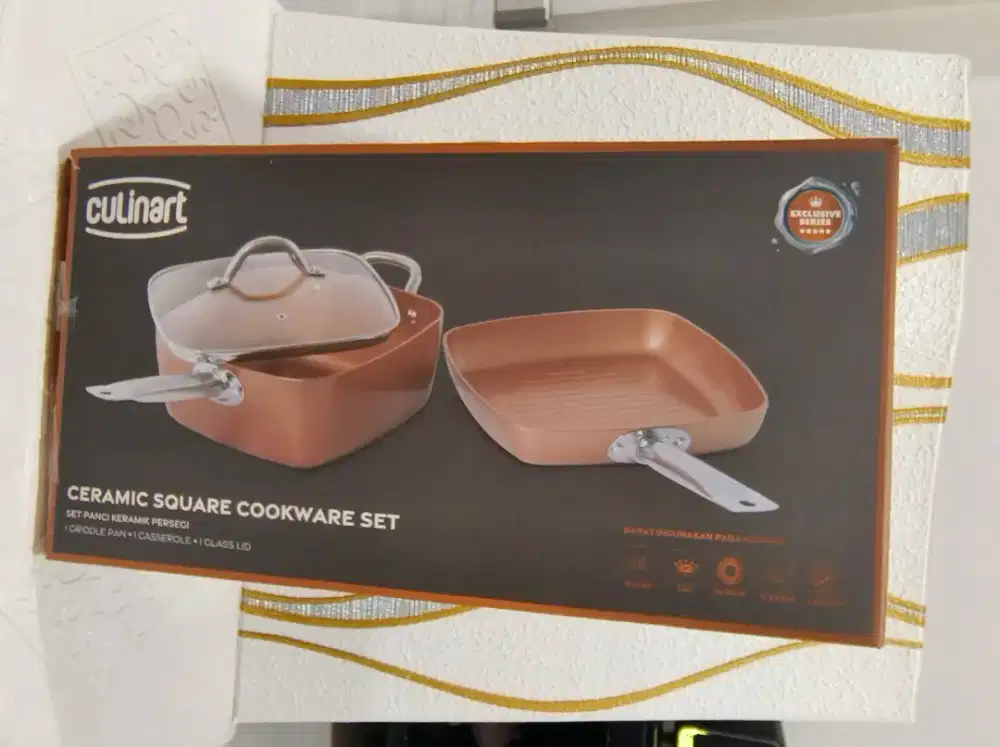 Culinart Ceramic Square Cookware Set 