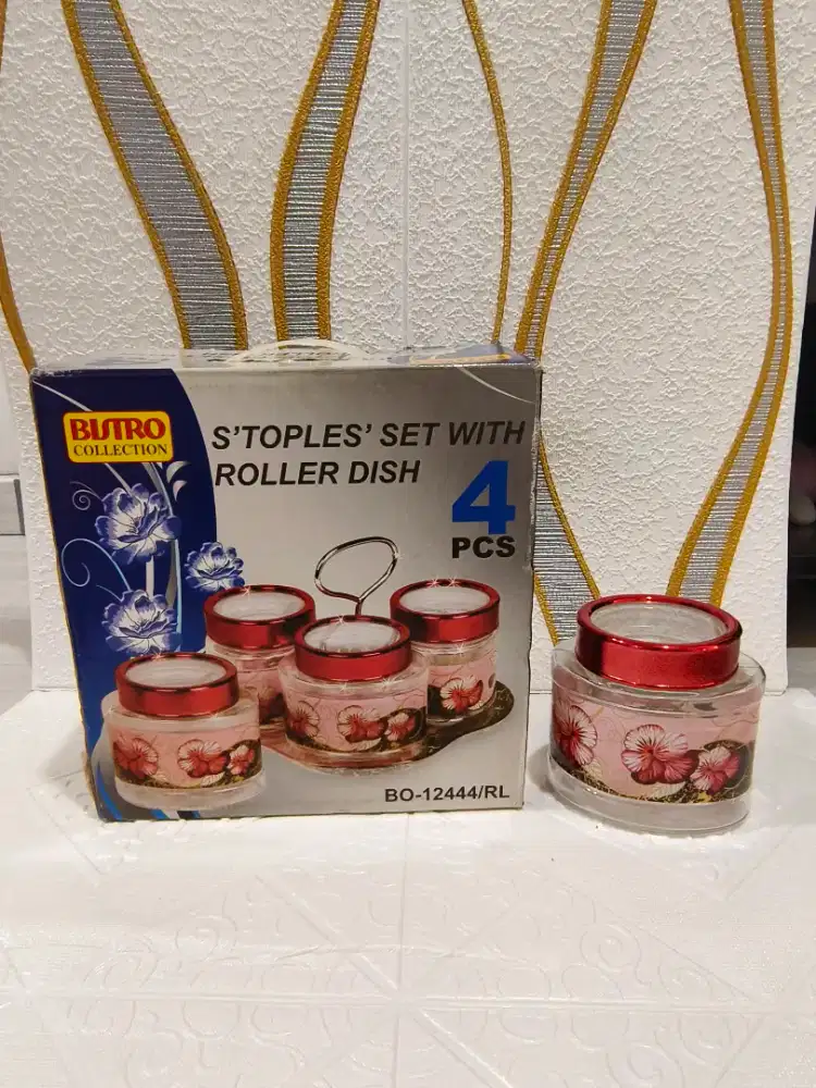 TOPLES KACA KUE SET ISI 4 PC