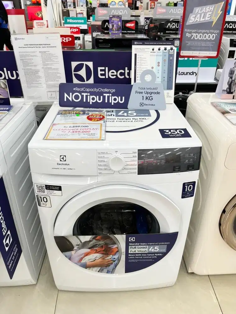 ELECTROLUX WM FRONT LOADING 10 KG, BISA CICILAN 0%