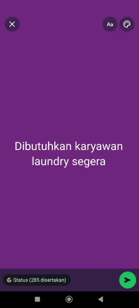 Dibutuhkan karyawan laundry