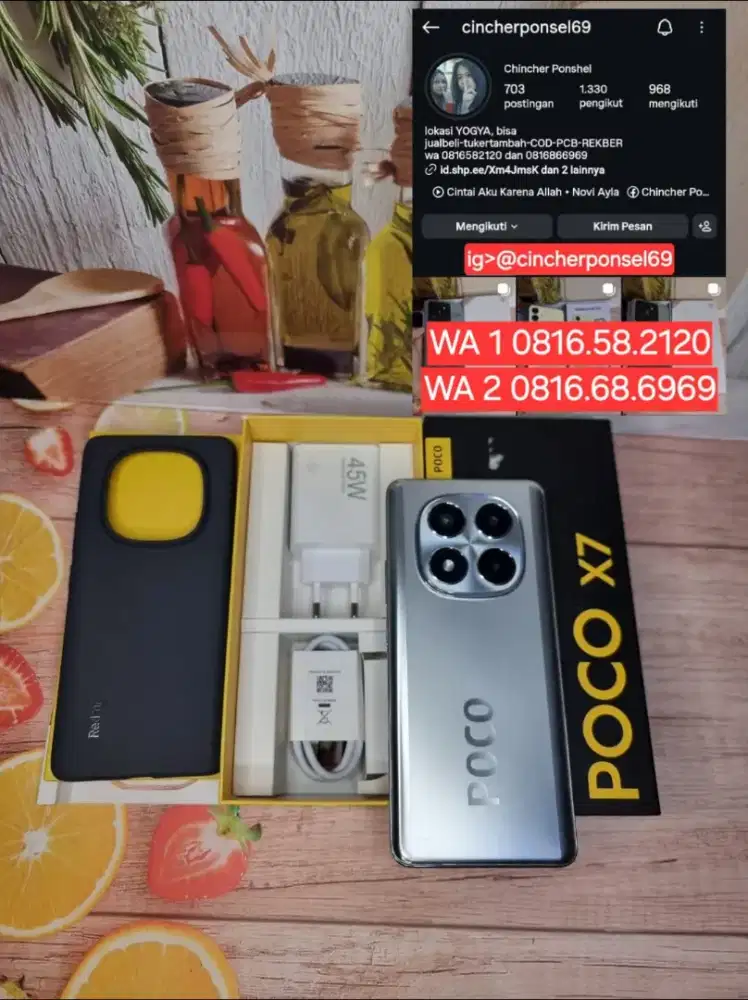 Jual HP likeNEW POCO X7 5G 8/256 istimewa tinggal pakai