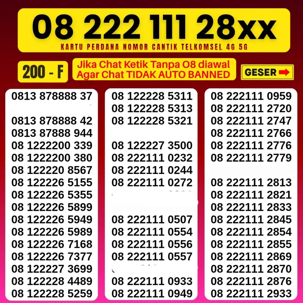Nomor Cantik Simpati Kartu Perdana Telkomsel simpati tahun lahir 9999