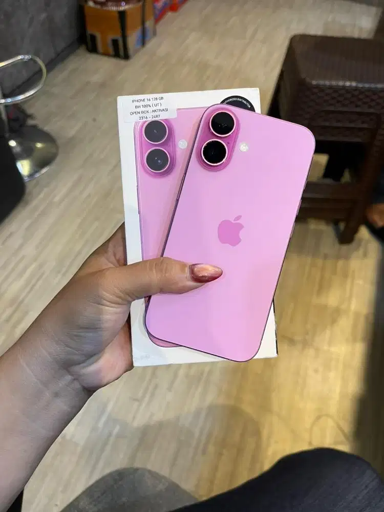 Iphone 16 Pink 128gb Bh 100% sillus 4x garansi 22 januari 2027
