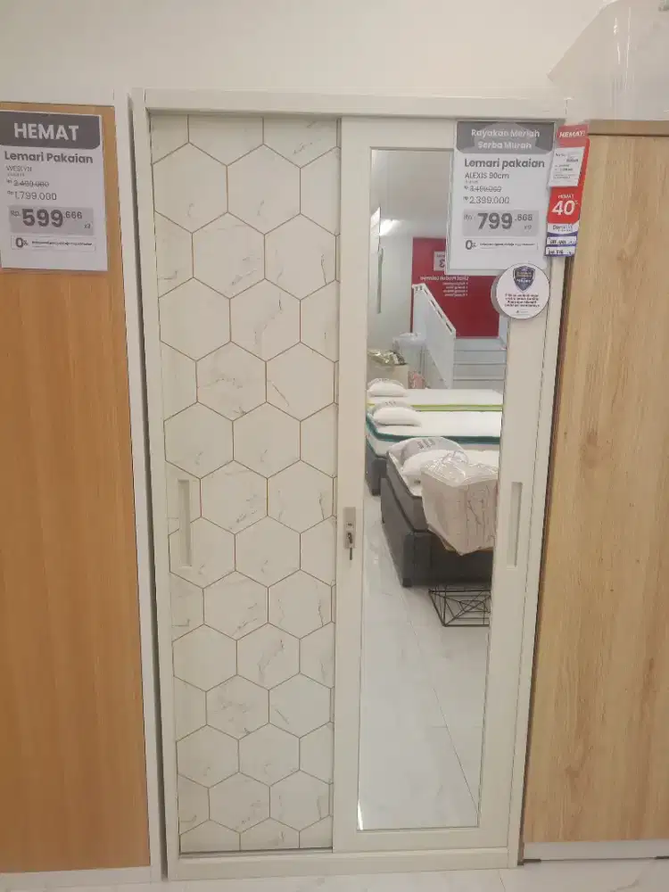 ALEXIS LEMARI PAKAIAN 2 PINTU GESER