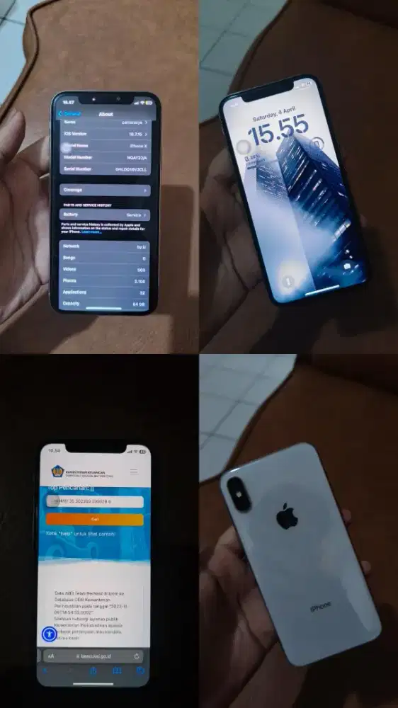 iPhone x 64gb Regist beacukai