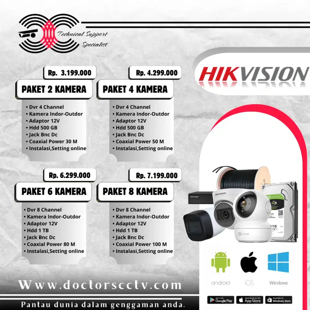 PAKET CCTV HIKVISION, CCTV PABRIK, CCTV KANTOR, CCTV MURAH BERKUALITAS