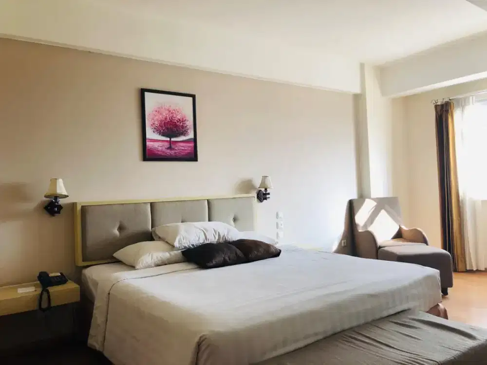 Gunawangsa Manyar 2BR Jadi Studio Besar Furnished dekat Unair,ITS,Merr