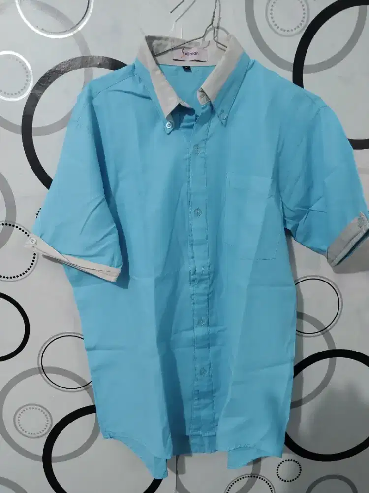 Jual kemeja Salimah ukuran S warna Biru
