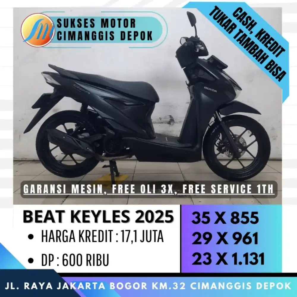 NEW BEAT DELUXE KEYLESS 2025 DP HANYA 600 [SUKSES MOTOR]