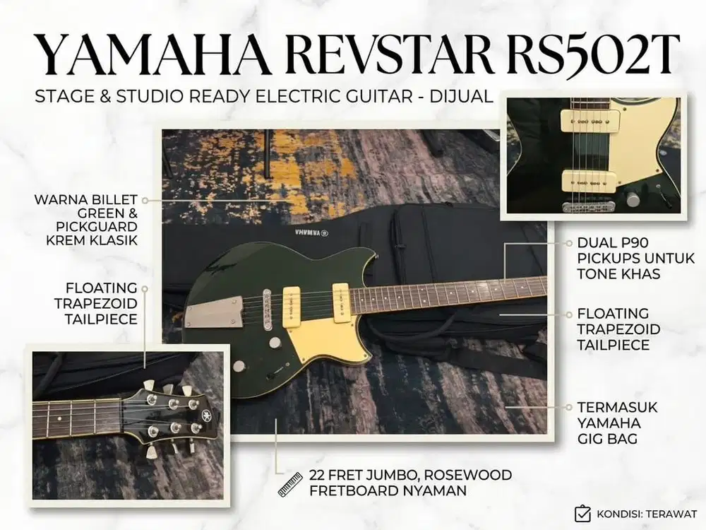 JUAL GITAR LISTRIK YAMAHA REVSTAR RS502T