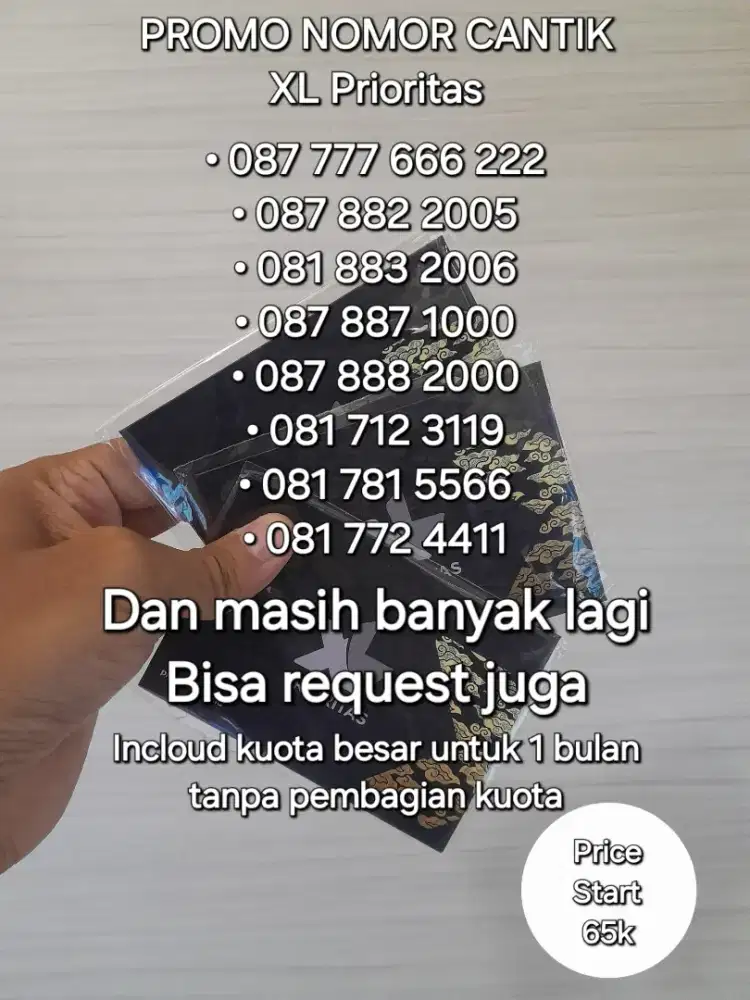 Nomor cantik kartu XL prioritas