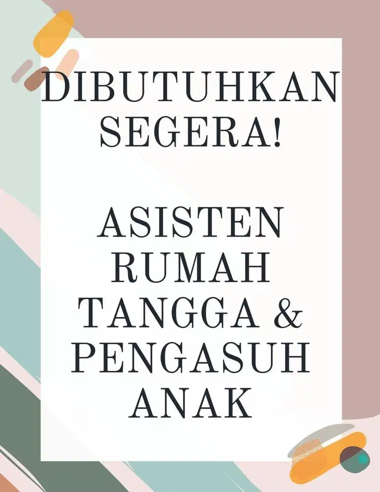 Rewang dan pengasuh bayi